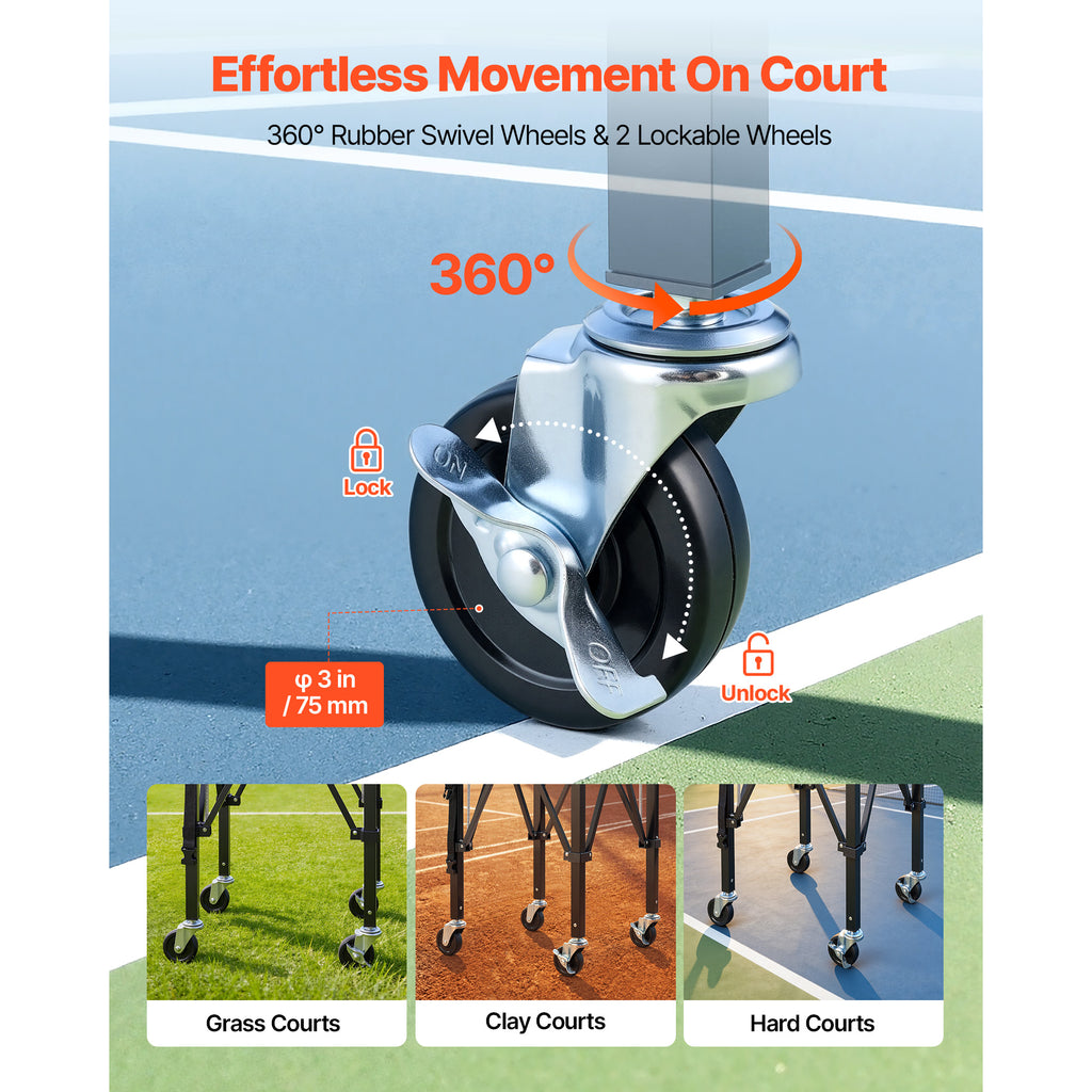 2-in-1 Pickleball and Tennis Ball Hopper Cart with Wheels – image 4