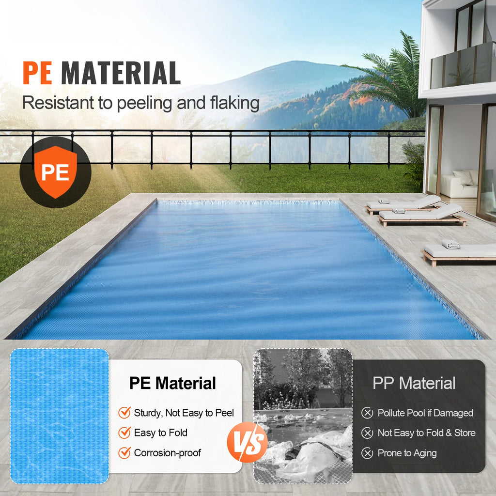 Solar Pool Cover 36 x 18 ft Rectangle, 12 Mil Solar Blanket – image 2