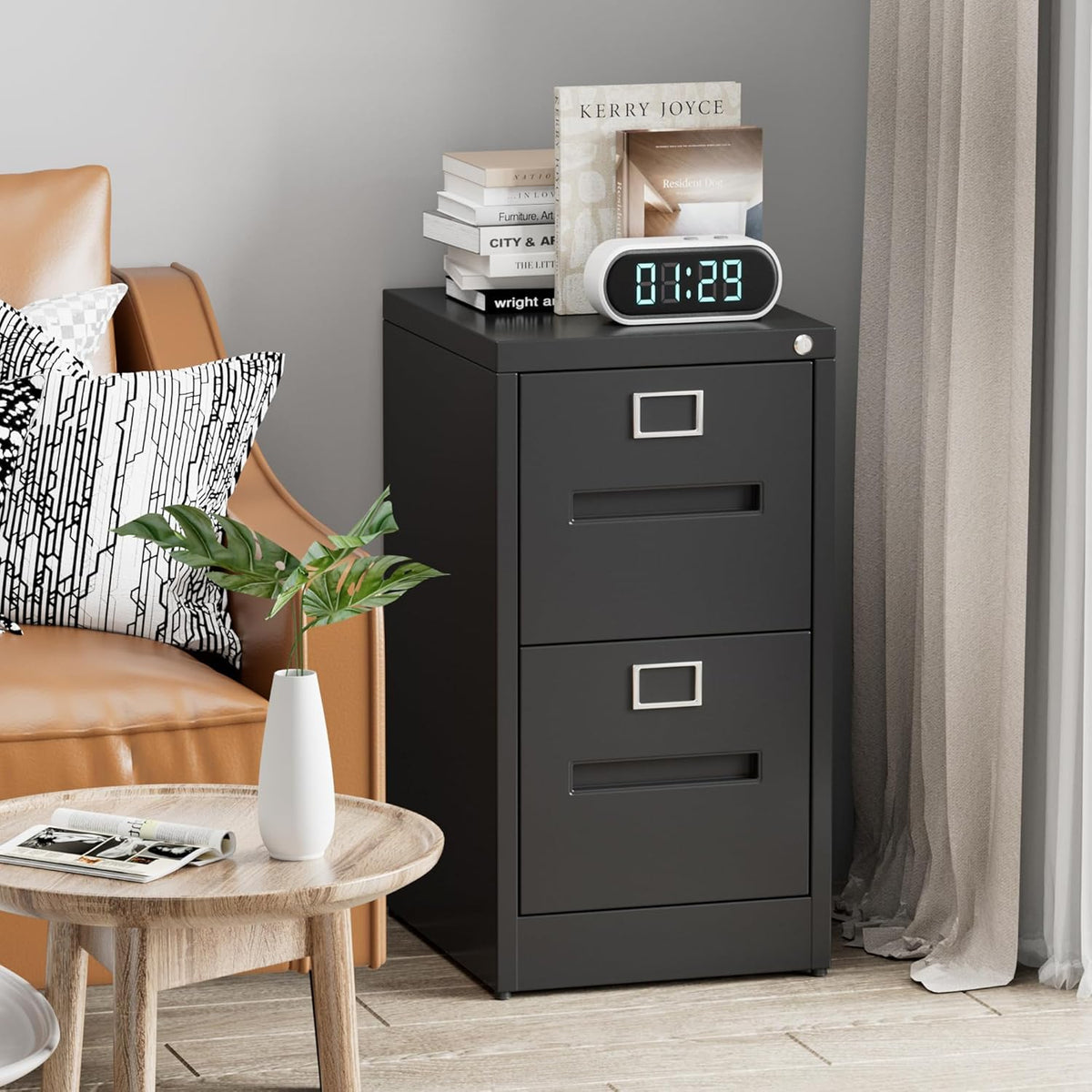 File Cabinet 2-Drawer Mobile, Rolling Home Office Storage – image 8