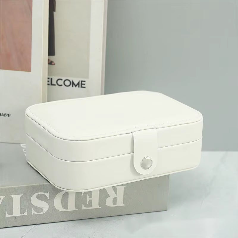 Double Layer Jewelry Box – Portable PU Leather Travel Organizer – image 9