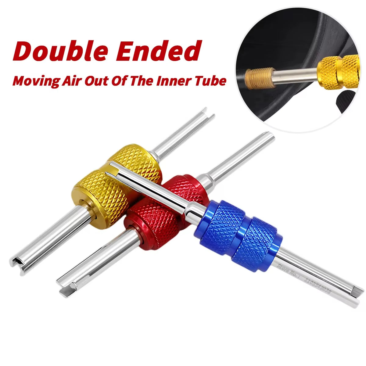 Valve Core Remover Tool, Dual-Head Tire Valve Stem Wrench – image 2