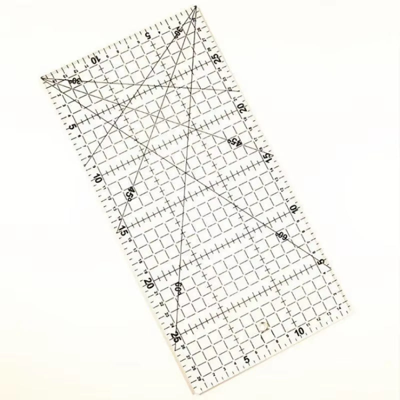 Quilting Ruler 6x12 in Acrylic with Double-Color Grid and Angle Lines – image 6