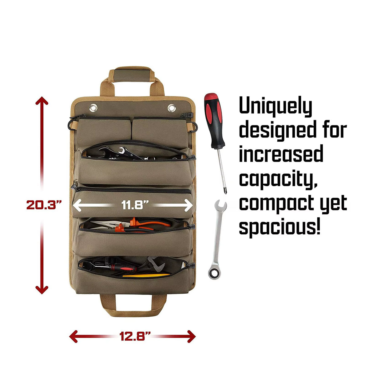 Roll-Up Tool Bag – Multi-Pocket Oxford Cloth Tool Organizer – image 3