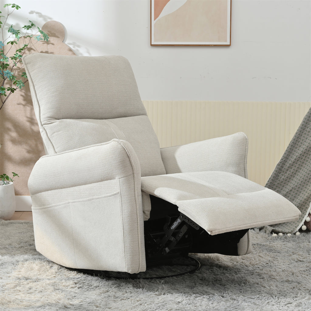 360 Swivel Rocker Recliner Glider Chair for Nursery, Gray – image 1