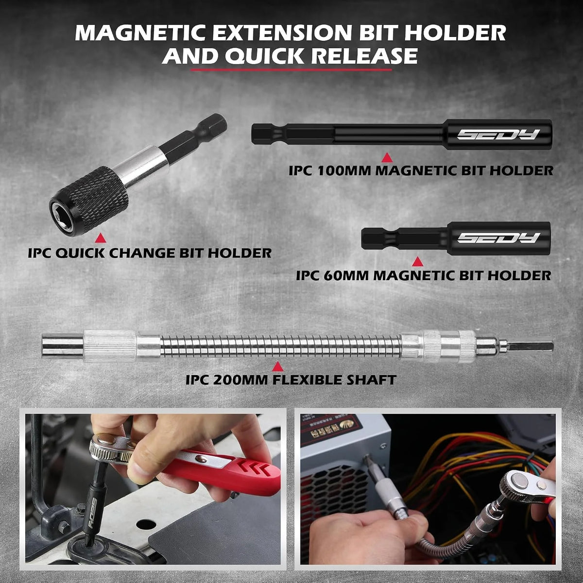 Screwdriver Bit and Nut Driver Set, 244-Piece SAE and Metric – image 4