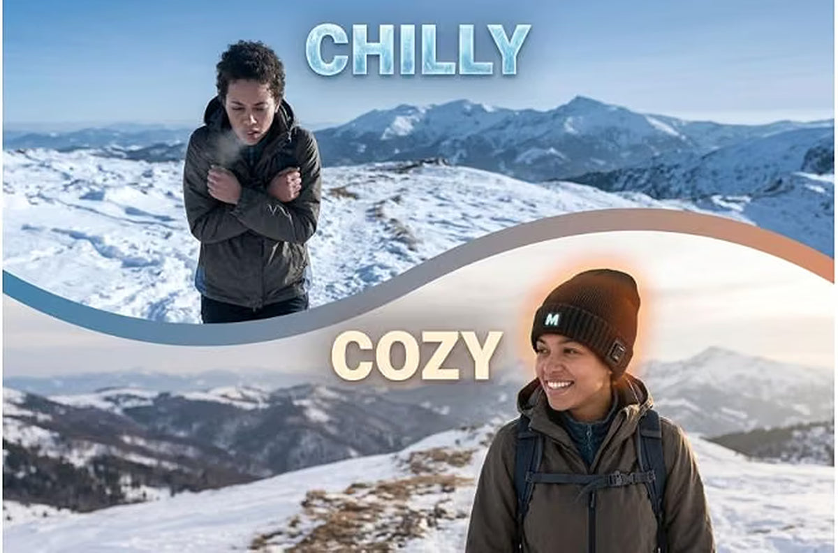 Heated Beanie, USB-Powered Fleece-Lined Knit Winter Hat – image 2