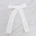 Hair Clip, Yarn Bow Preppy Style – image 4