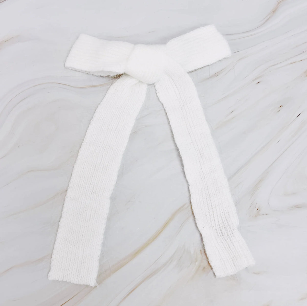 Hair Clip, Yarn Bow Preppy Style – image 4