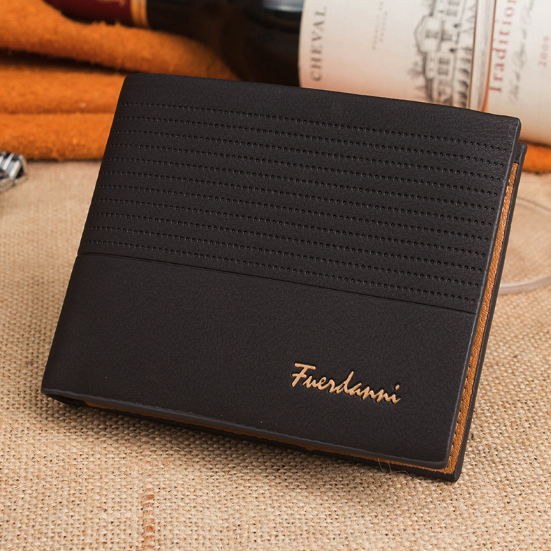 Mens Bifold Wallet - Slim Genuine Leather with ID Window – image 2