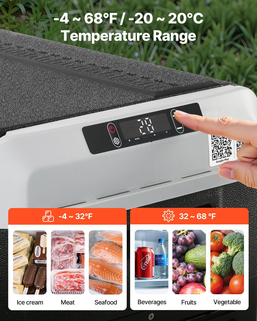 12V Car Refrigerator 52.8 Qt Portable Freezer, -4 to 68°F – image 5