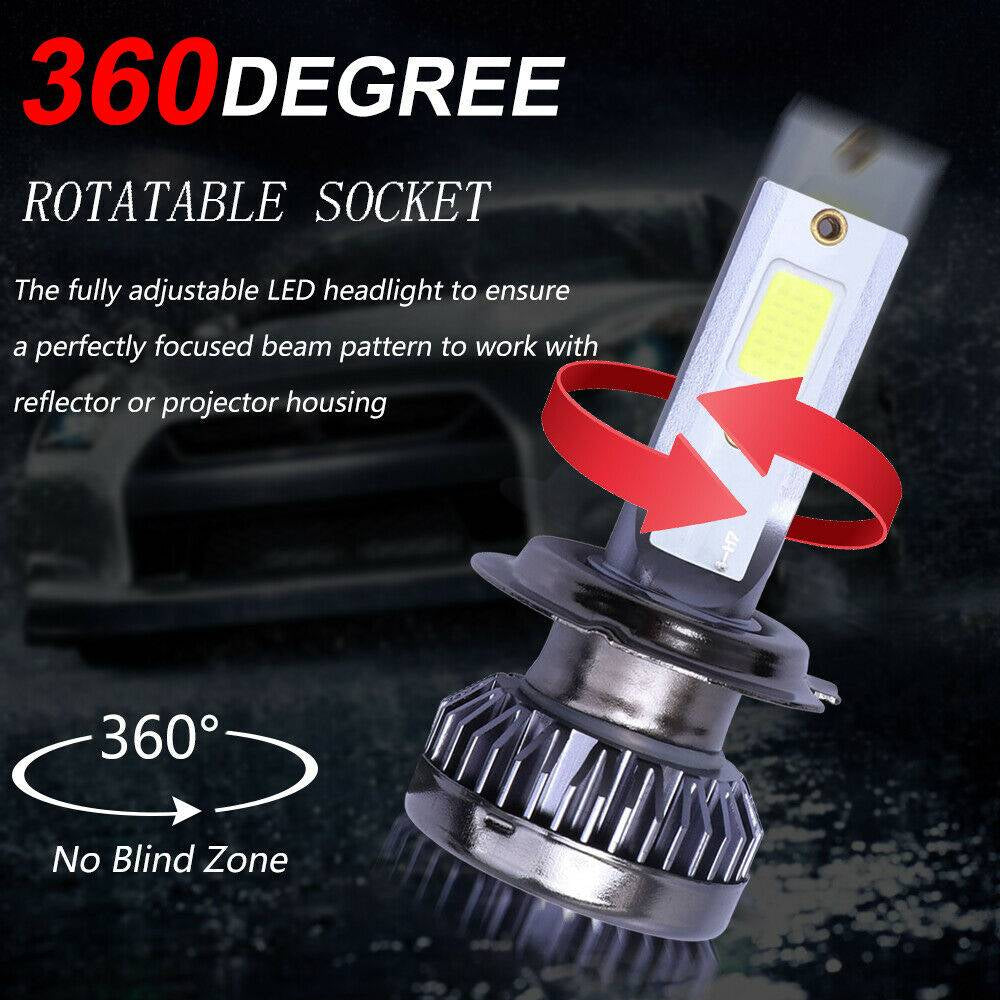 H7 LED Headlight Bulbs 2 Pack, 8000K Blue, High/Low Beam – image 10