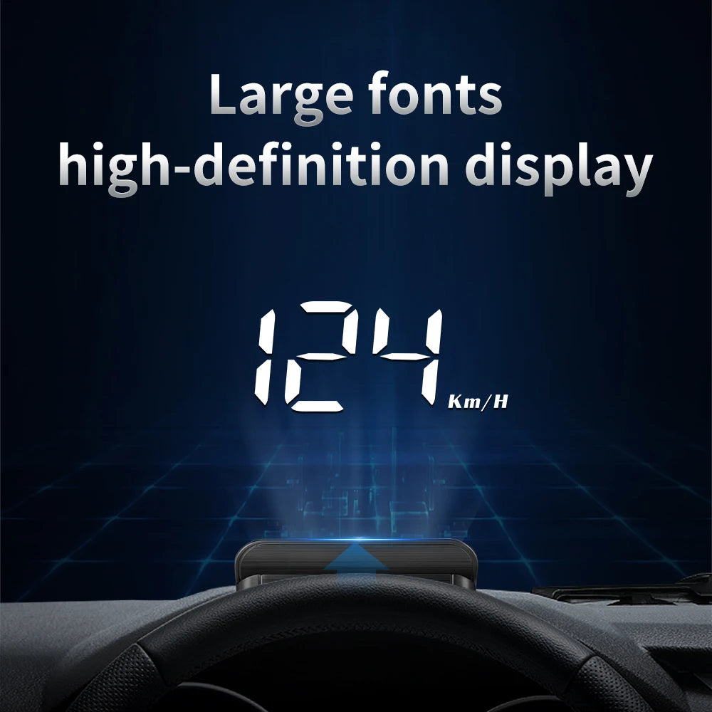 OBD2 Head up Display - Car HUD Speedometer with Temp & Voltage Alarm