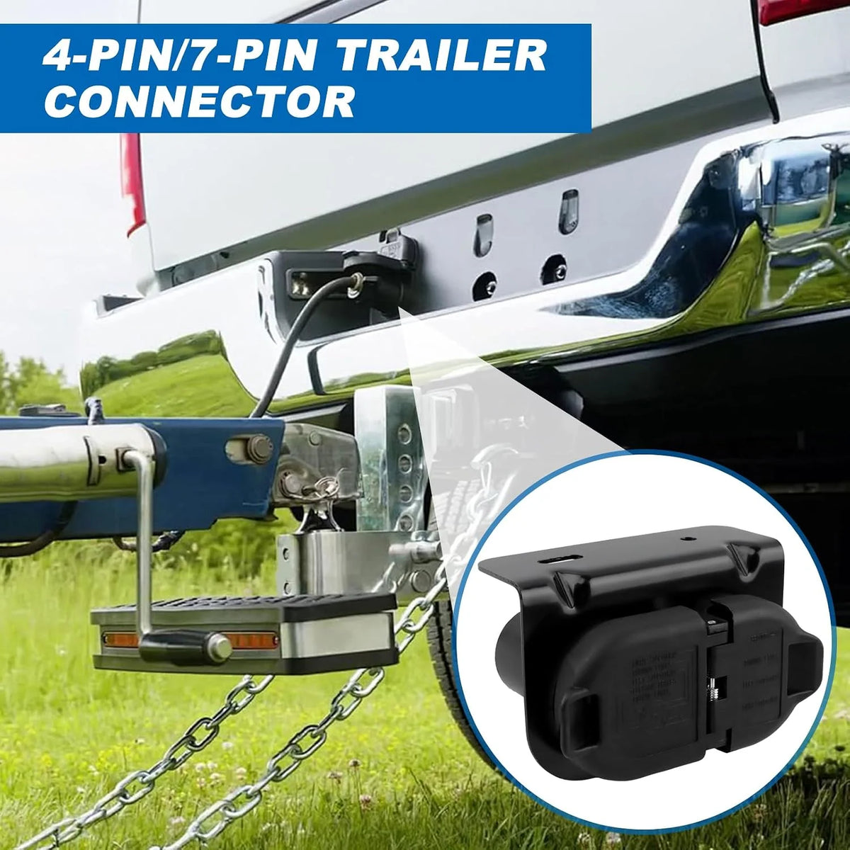 7-Way & 4-Pin Trailer Plug Kit with Mounting Bracket – image 5