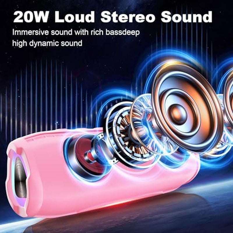Portable Bluetooth Speaker 20W, IPX6 Waterproof Outdoor Speaker – image 3