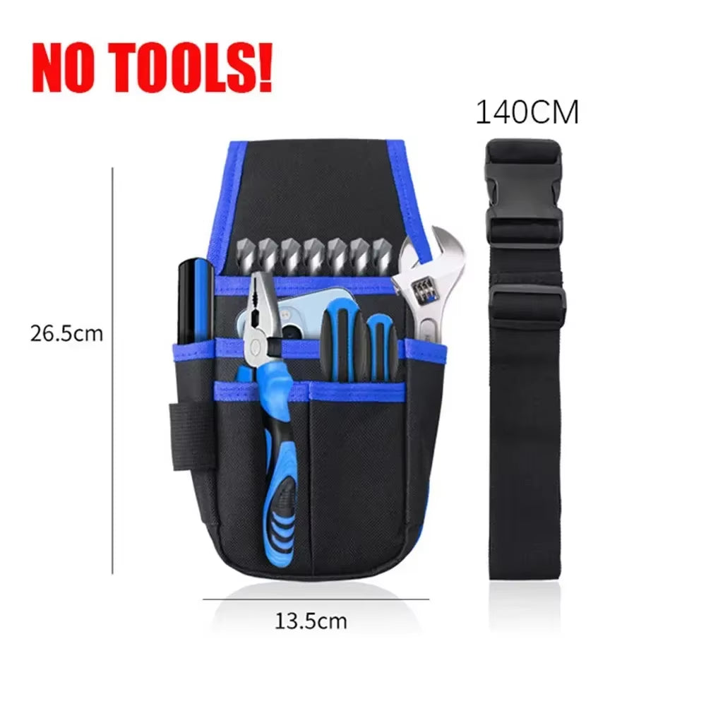 Electrician Tool Pouch with Belt, 8-Pocket Oxford Waist Tool Holder – image 1