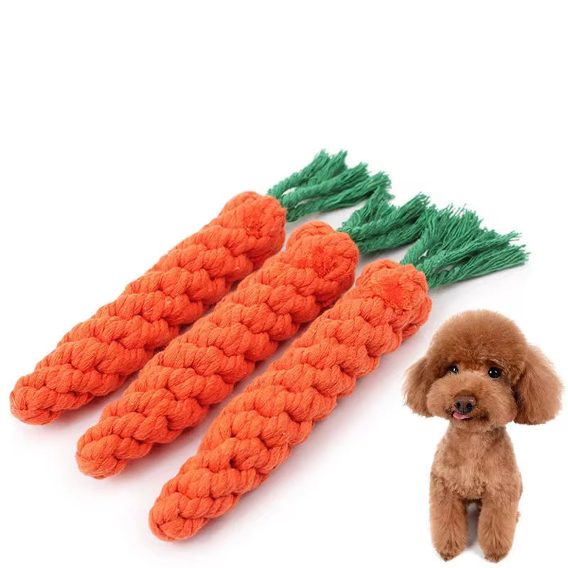 Braided Rope Dog Chew Toy - Durable Puppy Teething Toy