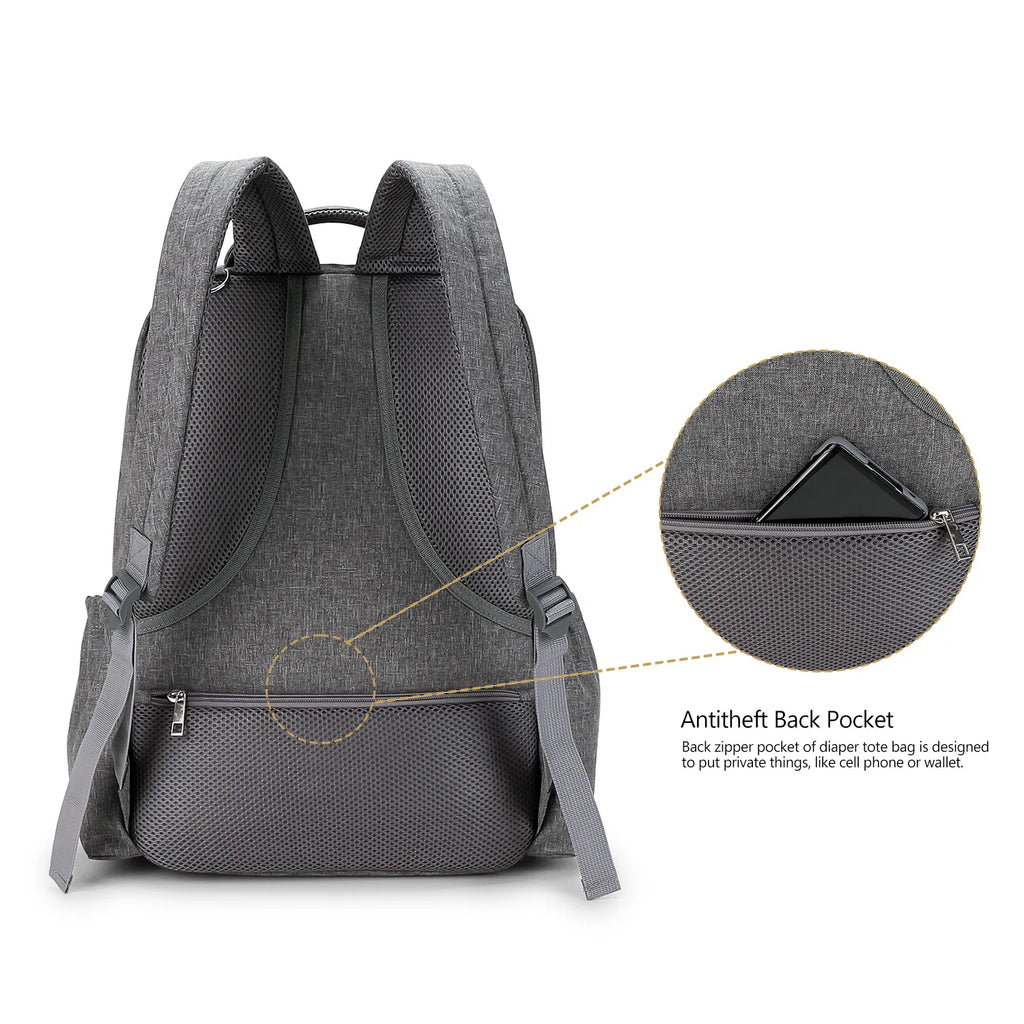 Large Water-Repellent Diaper Bag Backpack with Padded Straps – image 6