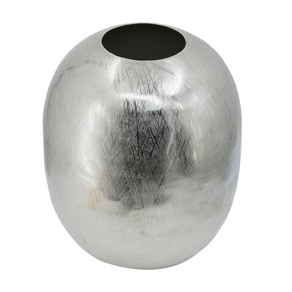 Silver Streak Aluminum Vase, 13 Inch Decorative Table Vase – image 3