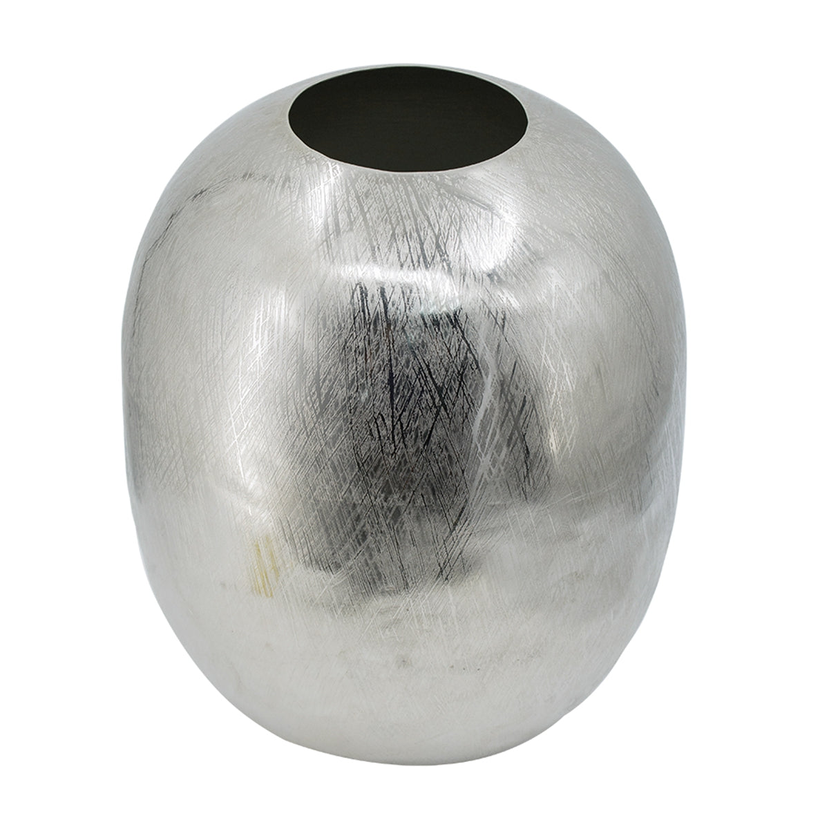 Silver Streak Aluminum Vase, 13 Inch Decorative Table Vase – image 3