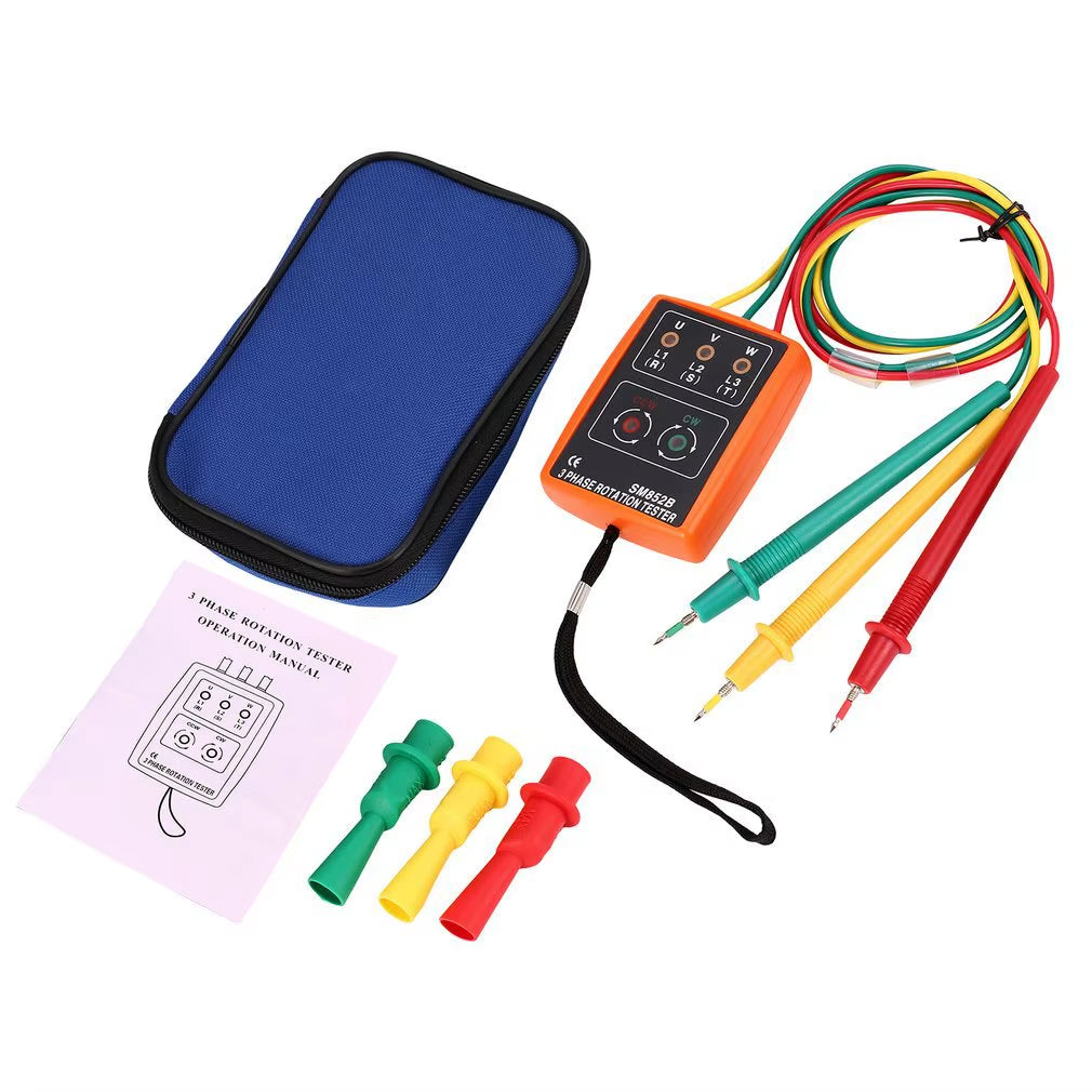 Electrical 3 Phase Rotation Tester 60-600V AC with LED and Buzzer – image 2