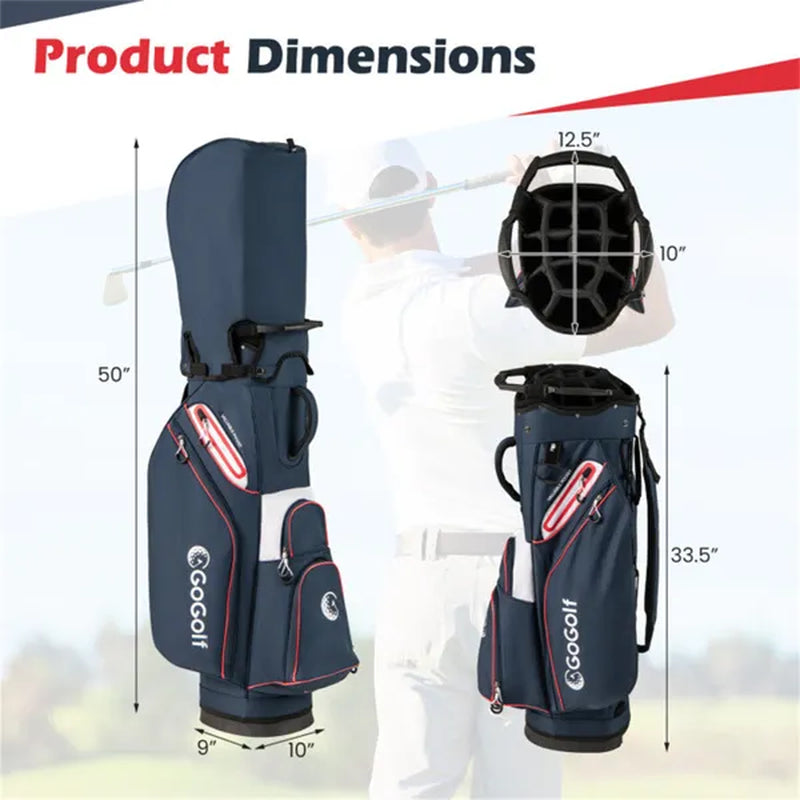 14-Way Golf Cart Bag With Cooler Pocket and Waterproof Zippers – image 4