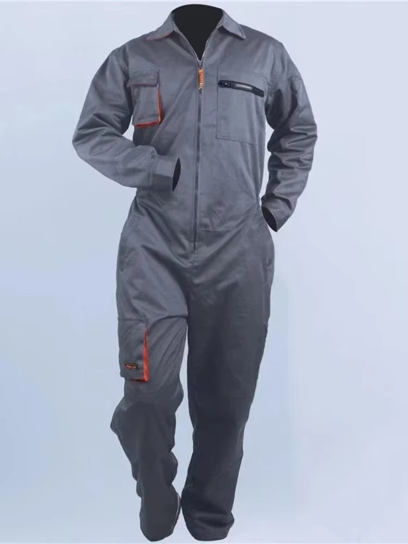 Oilfield Work Coverall, Long Sleeve One-Piece Mechanic Coverall