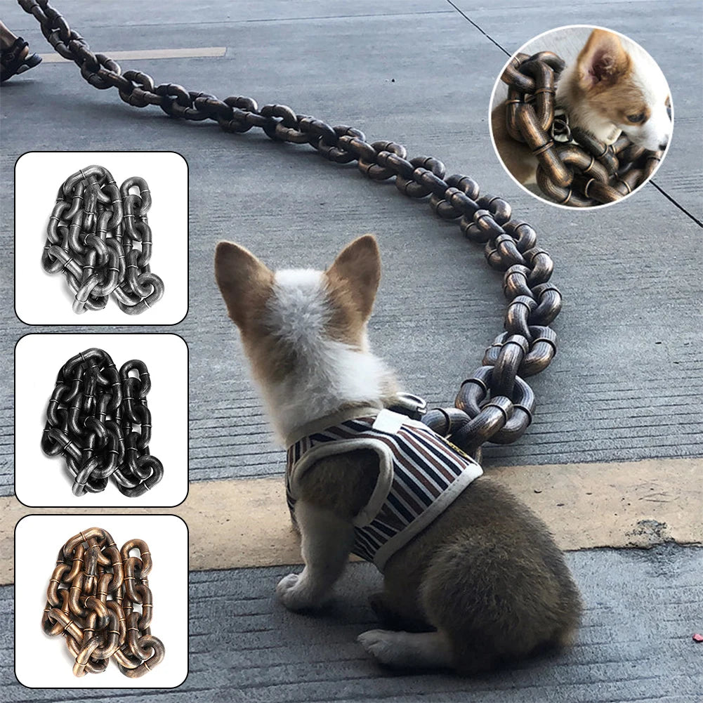 Fake Chain Dog Leash Prop - Funny Halloween Pet Leash