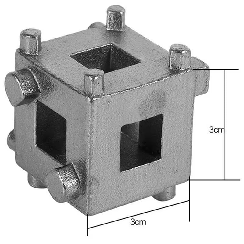 Brake Caliper Piston Wind Back Cube Tool - 3/8" Drive Rear Disc