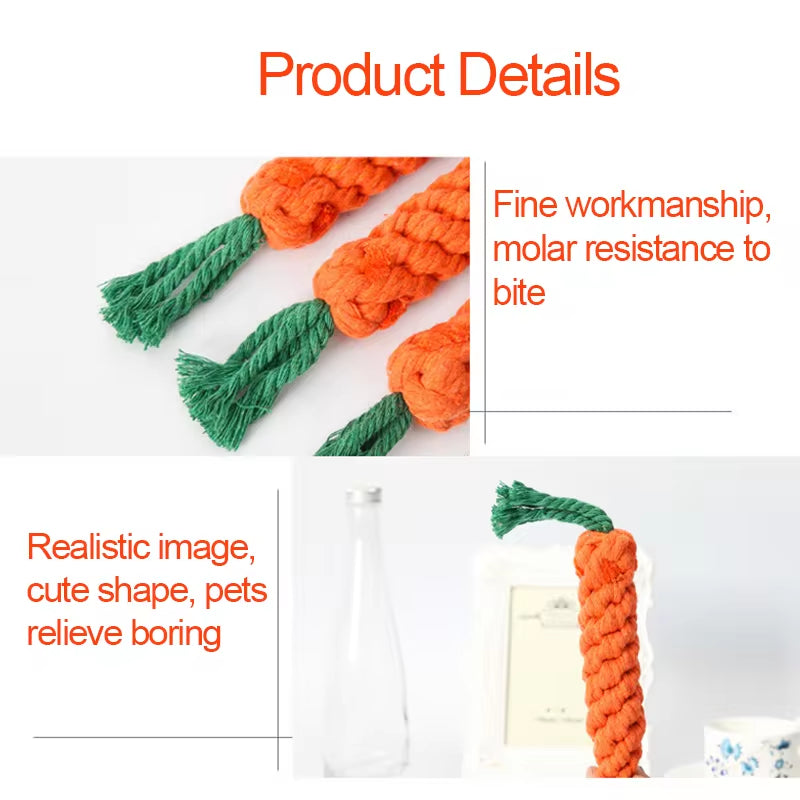 Braided Rope Dog Chew Toy - Durable Puppy Teething Toy