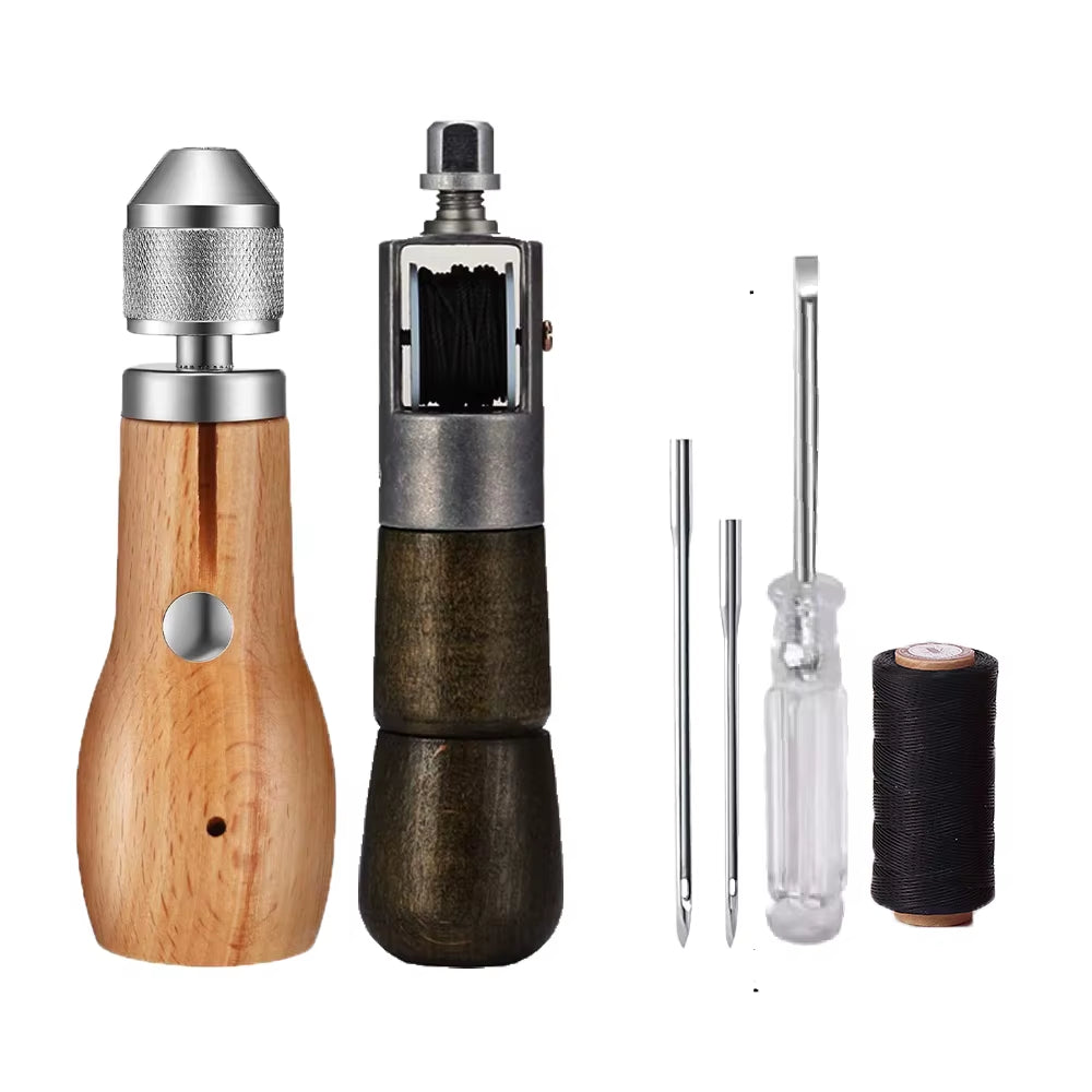 Leather Sewing Awl Kit with Waxed Thread and Needles – image 2