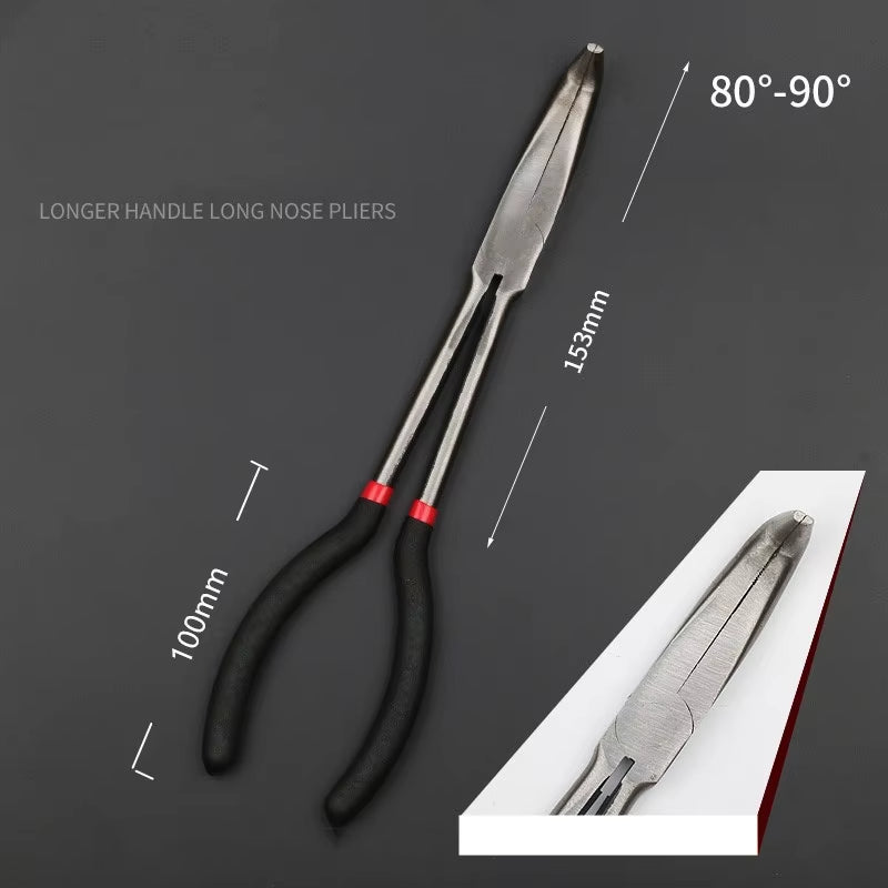 Long Nose Pliers 11 Inch – Curved or Straight Tip Pliers – image 10