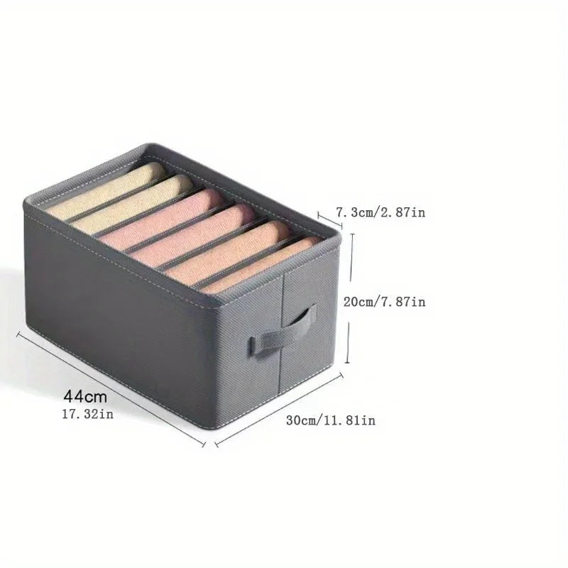 Foldable Fabric Closet Storage Box with Compartments – image 6