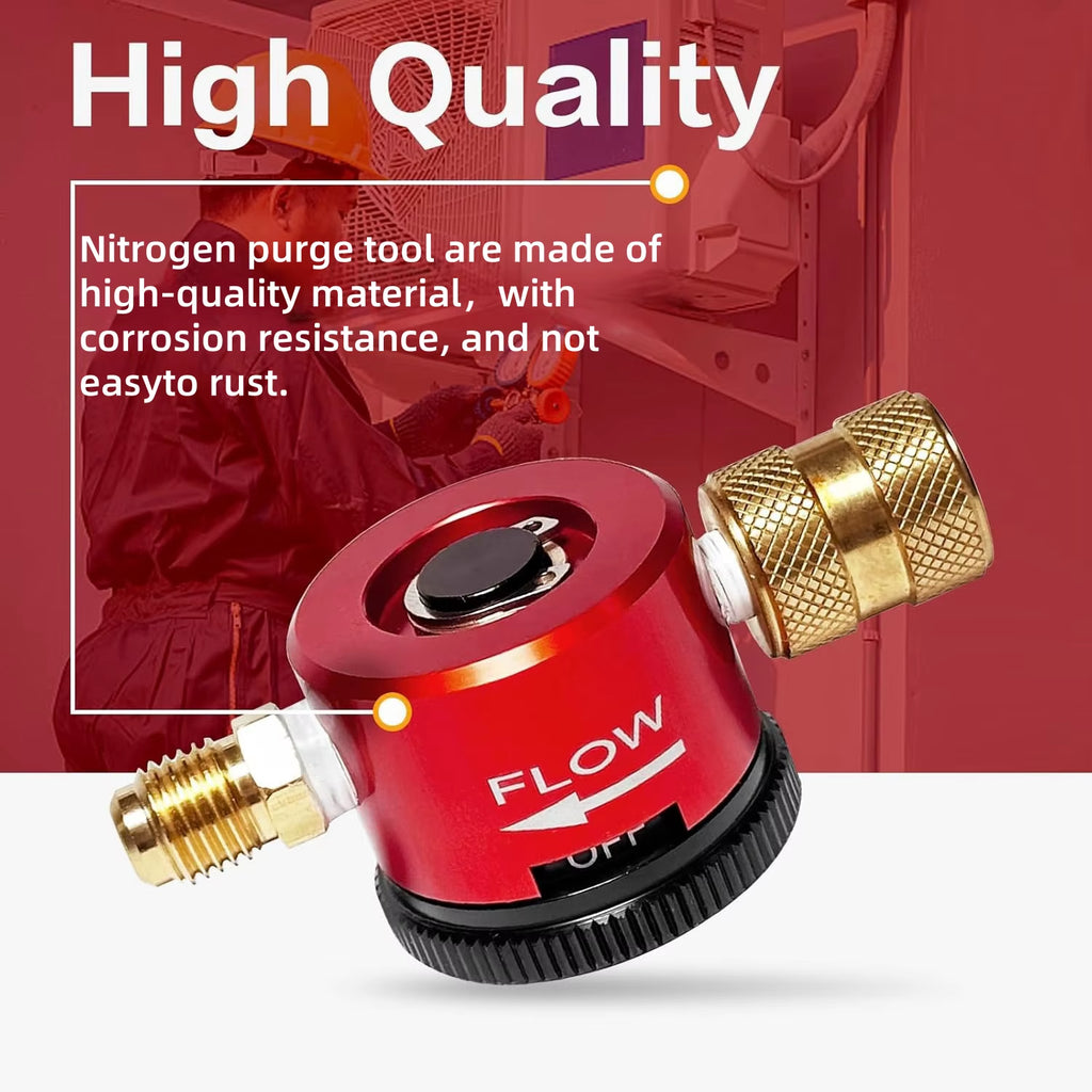 Nitrogen Purge Regulator for HVAC Brazing, 1/4 in Hose Fit