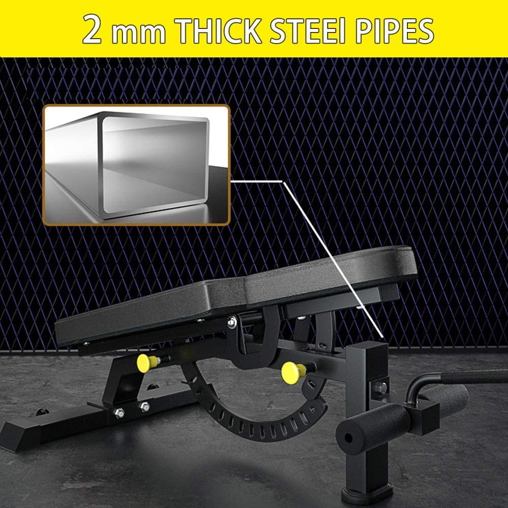 Adjustable Foldable Weight Bench with Caster Wheels – image 8