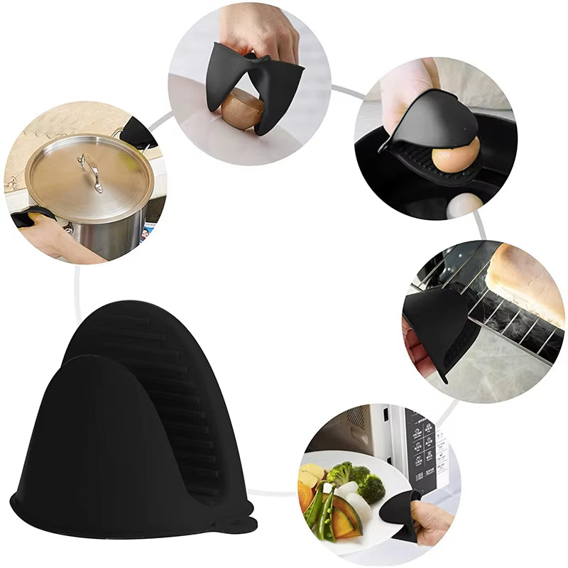 Silicone Pinch Oven Mitts 2-Pack - Heat Resistant Non-Slip Pot Holders – image 7