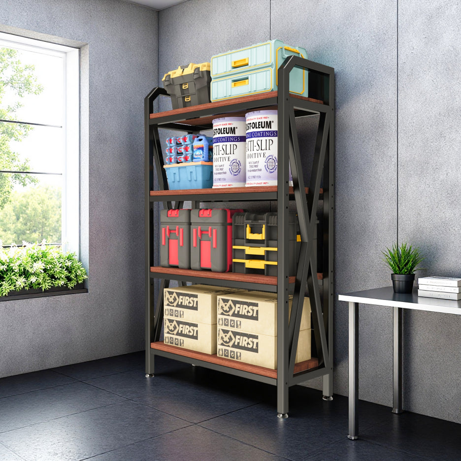 Bakers Rack, 4-Tier Metal and Wood Kitchen Storage Shelf, 56 in – image 10