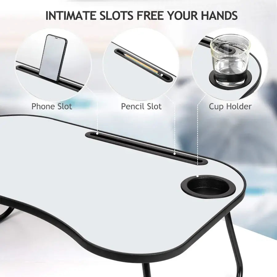 Laptop Stand for Bed - Portable Wooden Lap Desk – image 2