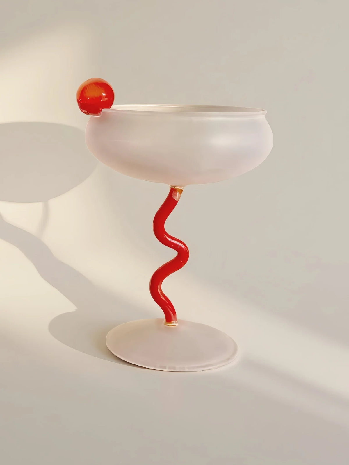 Hand Blown Jelly Bean Cocktail Coupe Glass – image 10