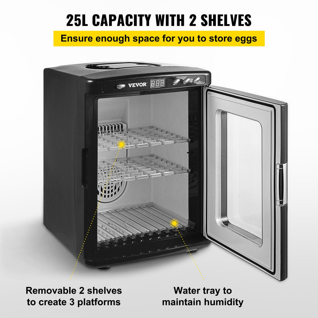 Reptile Egg Incubator 25L, Digital Heating and Cooling 41-107°F – image 5