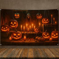 Halloween Backdrop – 72 x 44 in Spooky Skull Party Banner