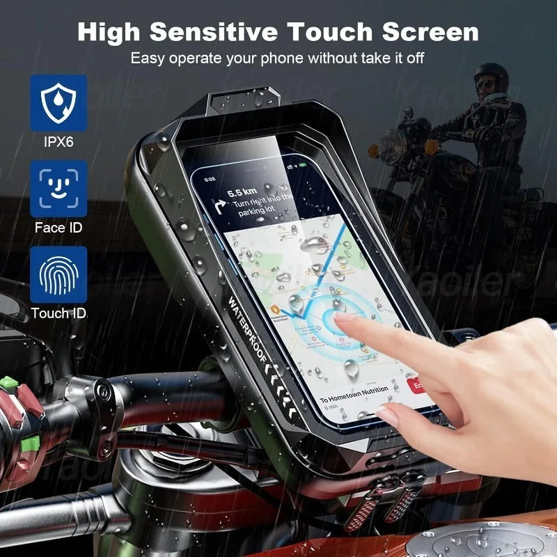 Waterproof Motorcycle Phone Holder with Sun Visor – image 4