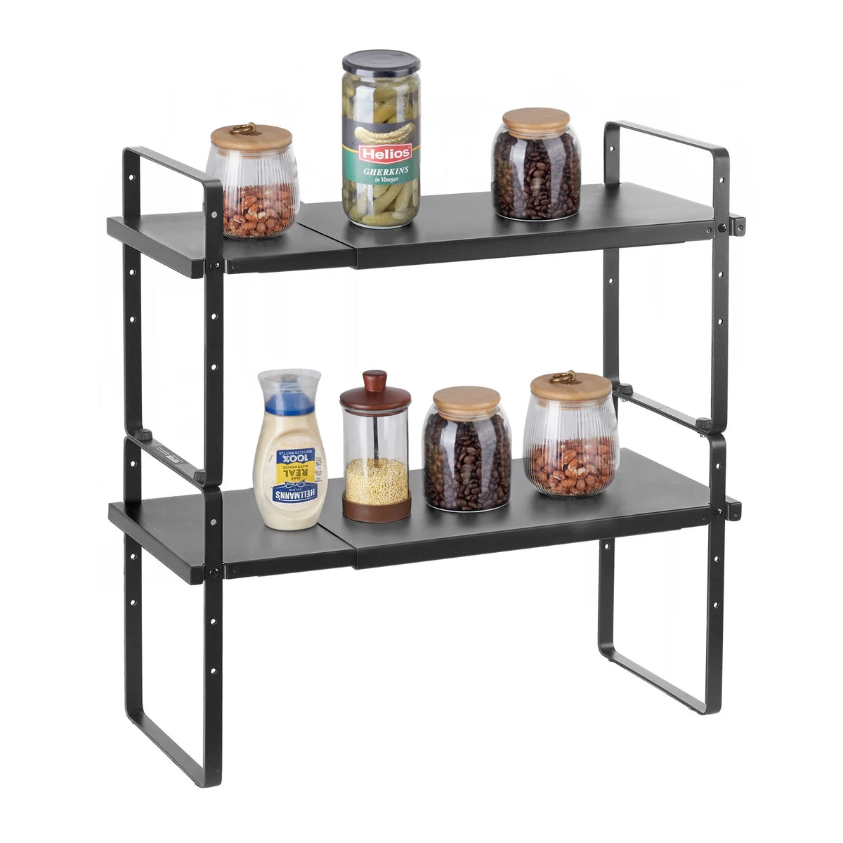 2-Tier Steel Cabinet & Counter Organizer Shelf