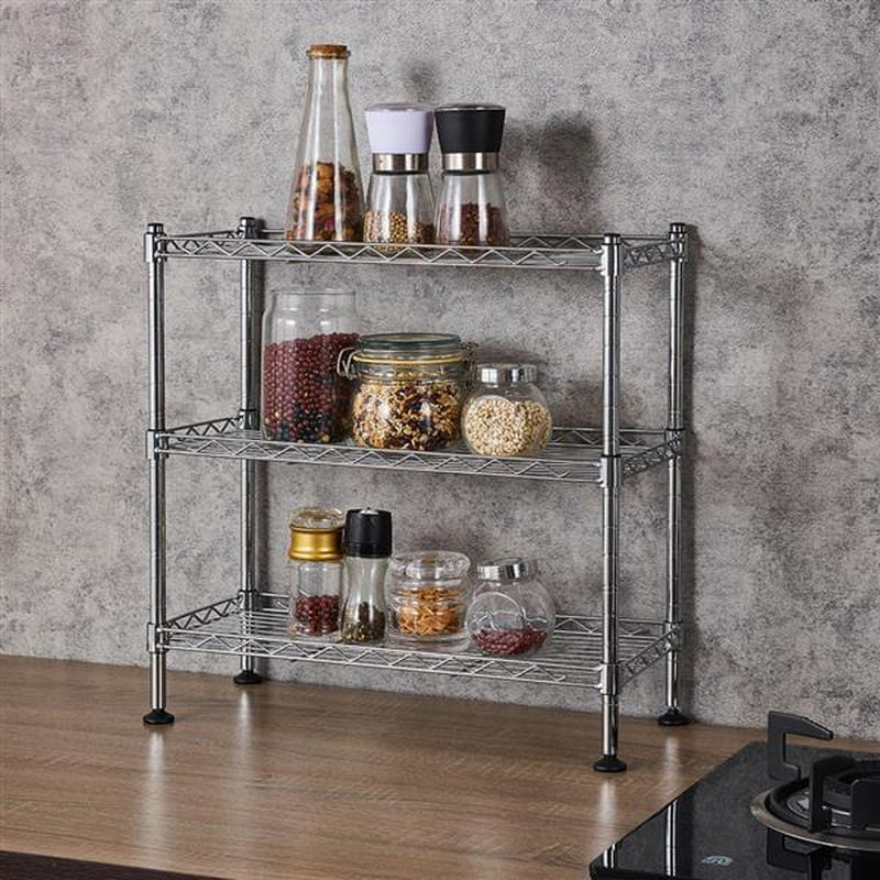 3-Tier Wire Shelf – Kitchen Counter & Cabinet Organizer