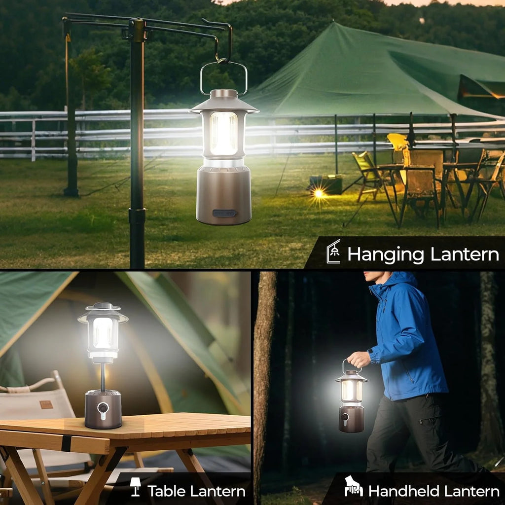 Rechargeable Camping Lantern 8000mAh, Vintage Copper, 3 Light Modes – image 5
