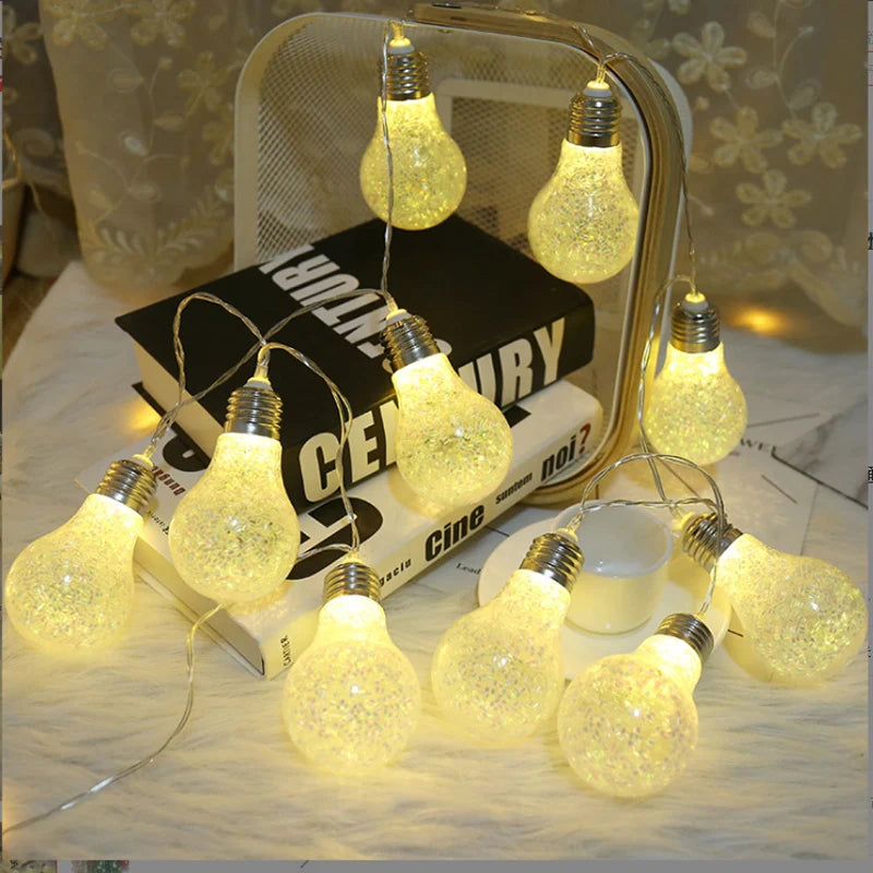 Snow Globe String Lights, 10 LED Battery Christmas Lights 6.5 ft – image 4