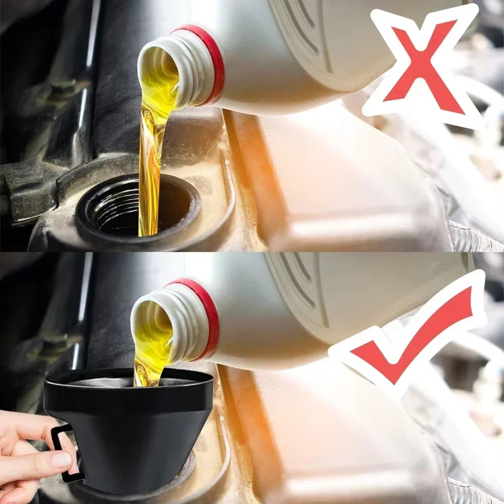 Oil Funnel with Flexible Spout & Filter Spill-Proof for Cars – image 6
