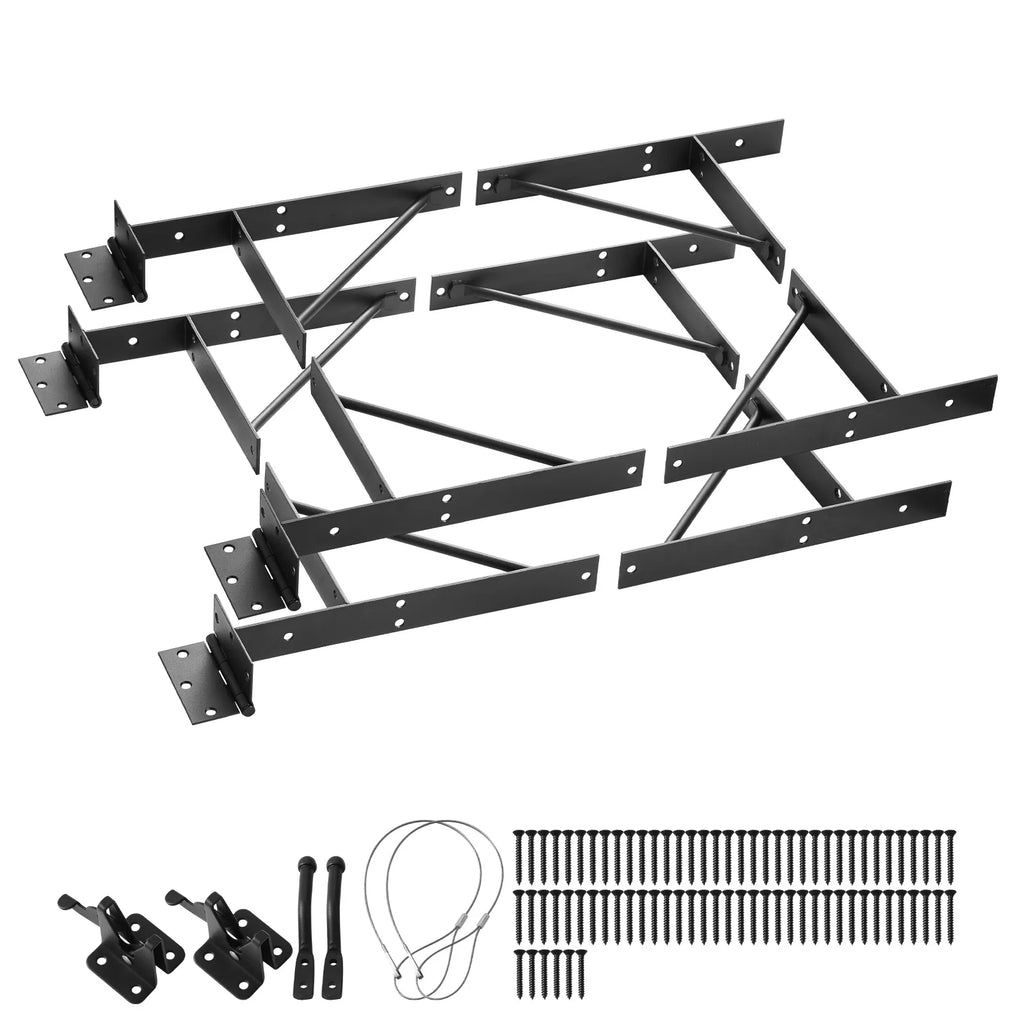 Anti-Sag Gate Corner Brace Kit 2 Sets with Latch and Screws – image 9