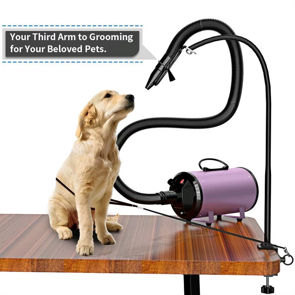 Pet Hair Dryer Holder Stand, Adjustable Hands-Free Grooming Arm – image 1