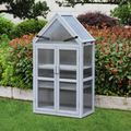 Wooden Mini Greenhouse Kit with Adjustable Shelves and Roof – image 1