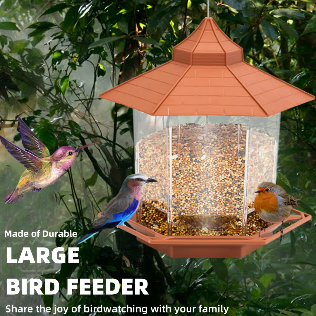 Hanging Bird Feeder - Gazebo Style Multi-Port Seed Feeder – image 7